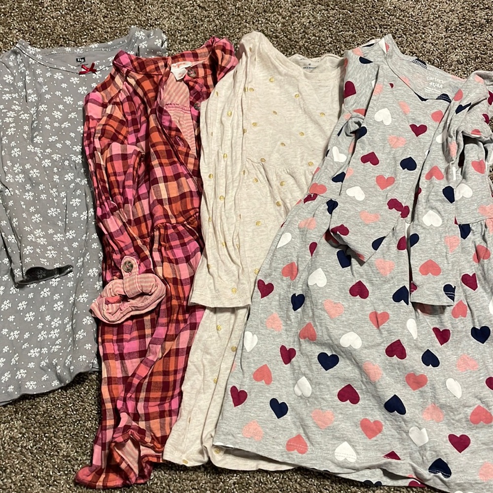 Long Sleeve Dresses. Size 4T